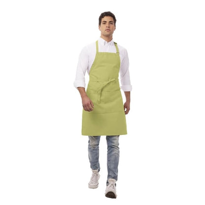 Chef Works Bib Apron Lime Green b190