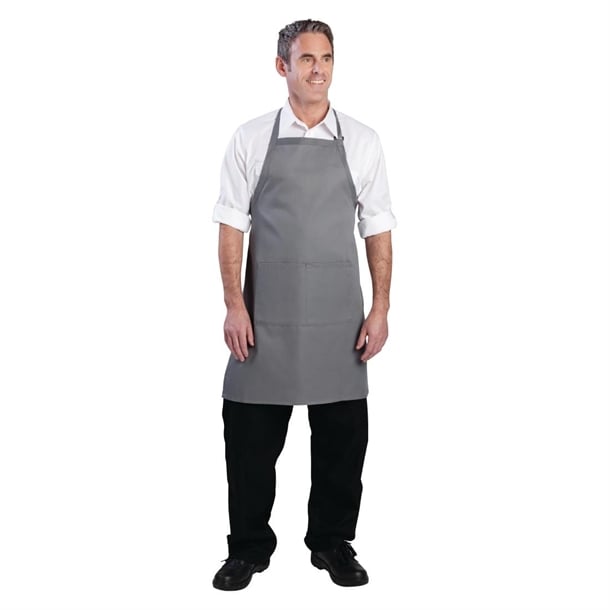 Chef Works Bib Apron Grey b192