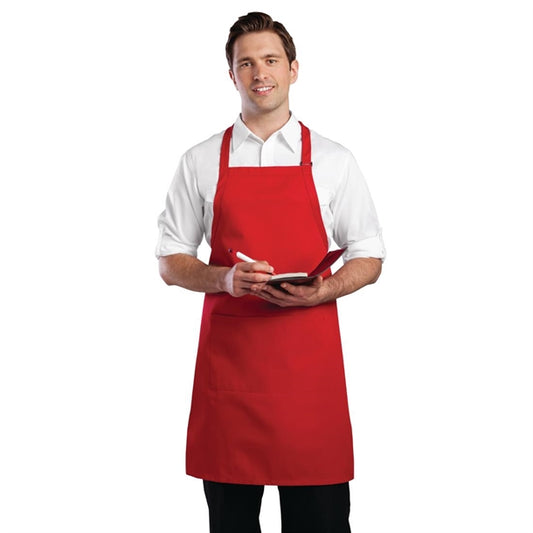 Chef Works Bib Apron Red b196
