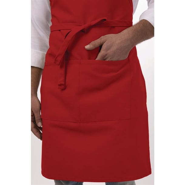 Chef Works Bib Apron Red b196