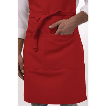 Chef Works Bib Apron Red b196