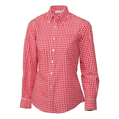 Chef Works Womens Gingham Shirt Red p_b216