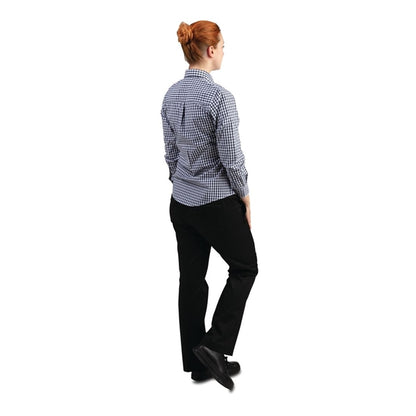 Chef Works Womens Gingham Shirt Black p_b217