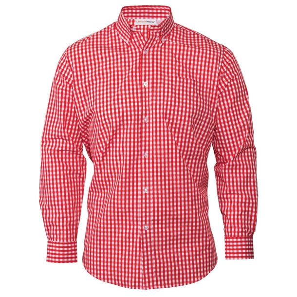 Chef Works Mens Gingham Shirt Red p_b218