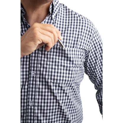 Chef Works Mens Gingham Shirt Black p_b219