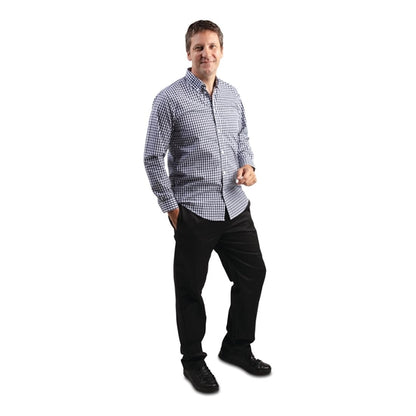 Chef Works Mens Gingham Shirt Black p_b219