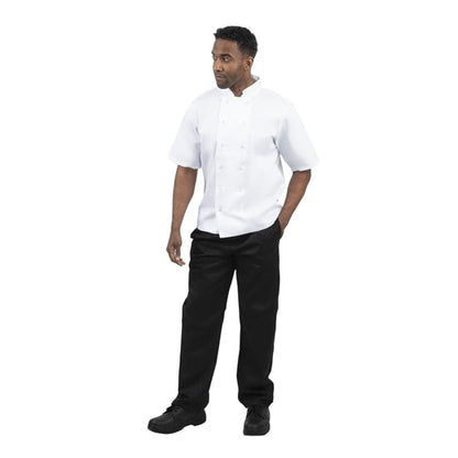 Whites Boston Unisex Chef Jackets Short Sleeve White (5 Pack) p_sa821