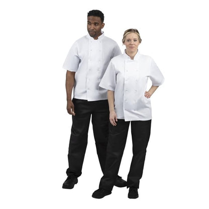Whites Boston Unisex Chef Jackets Short Sleeve White (5 Pack) p_sa821