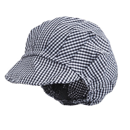 Whites Peaked Unisex Hat Blue & White Check b257