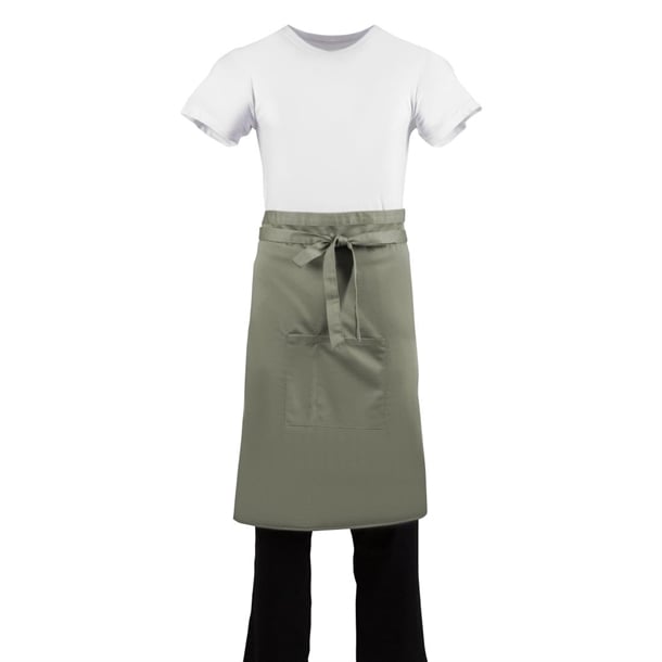 Whites Bistro Apron Olive b434