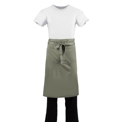 Whites Bistro Apron Olive b434