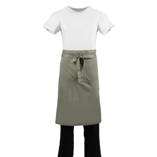 Whites Bistro Apron Olive b434