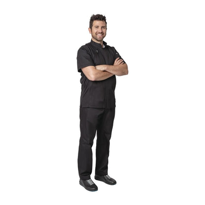 Chef Works Springfield Mens Chef Jacket Black p_b472