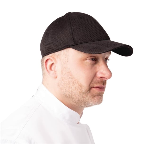 Chef Works Cool Vent Baseball Cap Black b496
