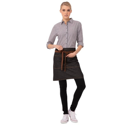 Chef Works Urban Memphis Half Bistro Apron Black b587