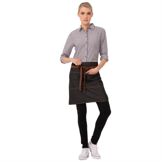 Chef Works Urban Memphis Half Bistro Apron Black b587