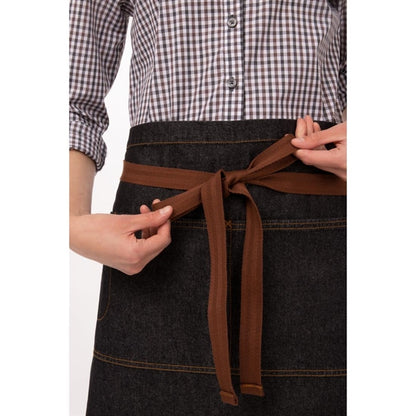 Chef Works Urban Memphis Half Bistro Apron Black b587
