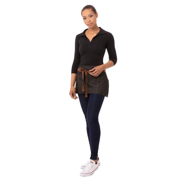 Chef Works Urban Memphis Waist Apron Black b591