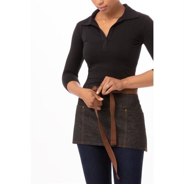 Chef Works Urban Memphis Waist Apron Black b591