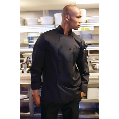 Chef Works Calgary Unisex Chef Jacket Black p_b648