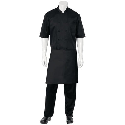 Chef Works Half Bistro Apron Black b660