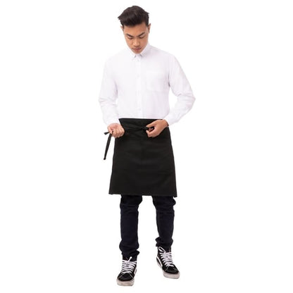 Chef Works Half Bistro Apron Black b660