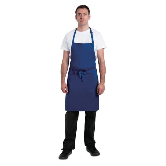 Chef Works Butchers Bib Apron Royal Blue b679