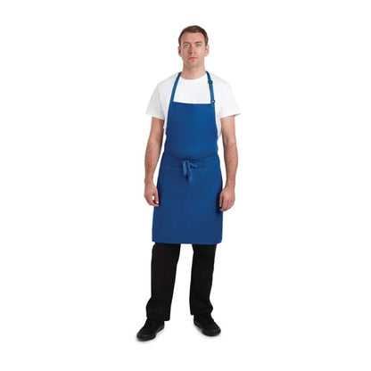 Chef Works Butchers Bib Apron Royal Blue b679