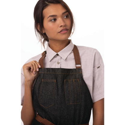 Chef Works Urban Memphis Bib Apron Black b720