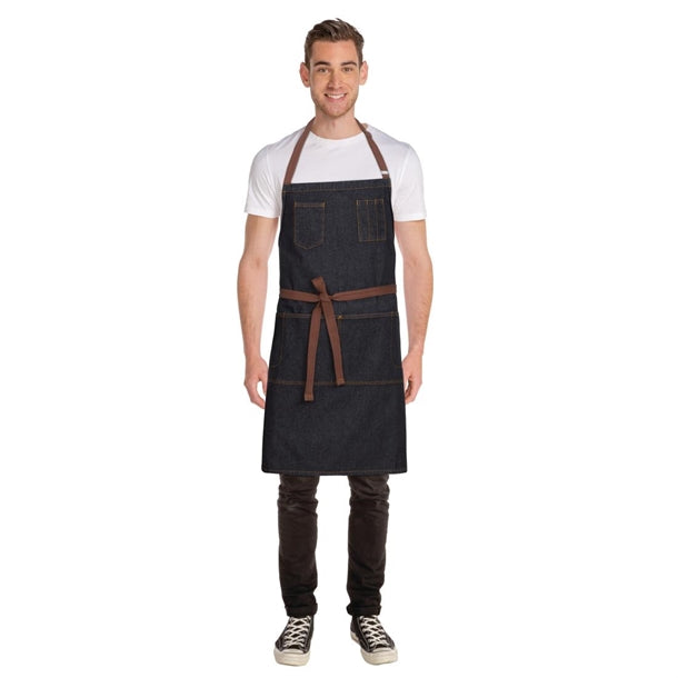 Chef Works Urban Memphis Bib Apron Black b720