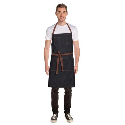 Chef Works Urban Memphis Bib Apron Black b720