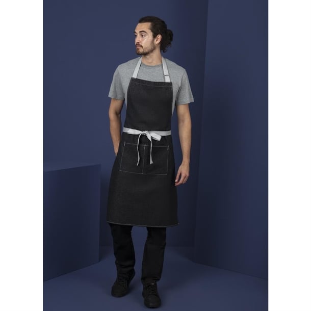 Southside Denim Bib Apron Black b981