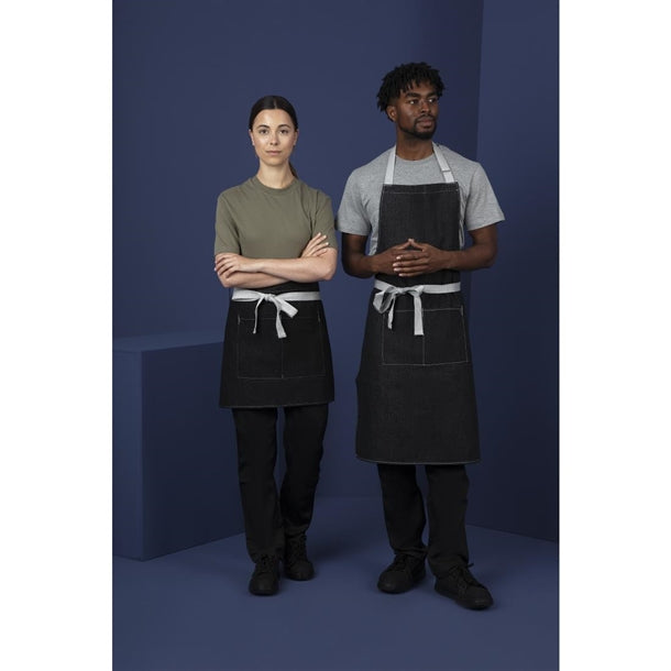 Southside Denim Waist Apron Black b995