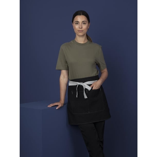 Southside Denim Waist Apron Black b995