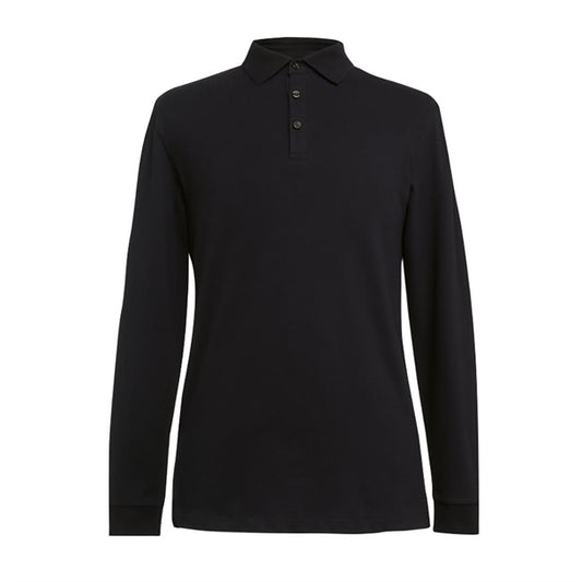 Brook Taverner Frederick Men's Black Long Sleeve Polo p_ba008