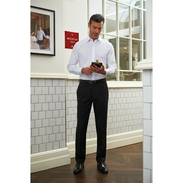 Brook Taverner Mens Long Leg Mars Black Waiting Trousers p_ba051