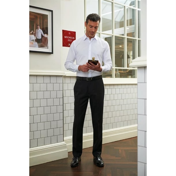 Brook Taverner Mens Short Leg Mars Black Waiting Trousers p_ba052