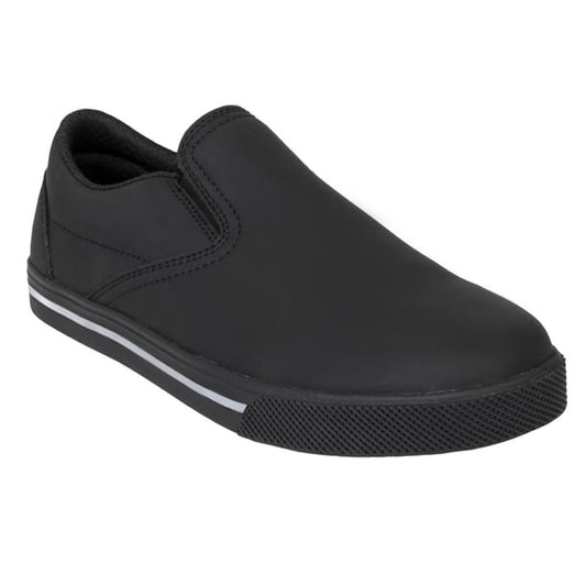 Slipbuster Microfibre Slip-on Shoes Matte Black p_ba062