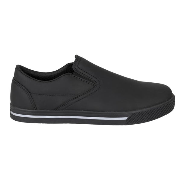 Slipbuster Microfibre Slip-on Shoes Matte Black p_ba062