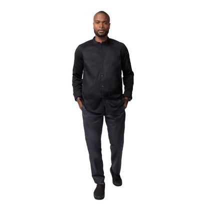 Chef Works Tulum Sustainable Unisex Chef Jacket Black p_ba075