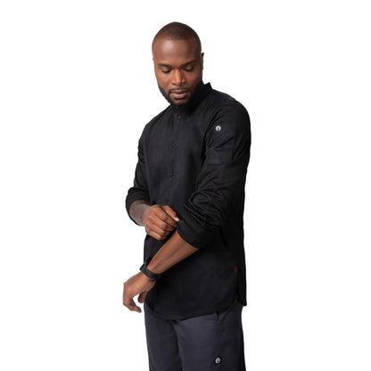 Chef Works Tulum Sustainable Unisex Chef Jacket Black p_ba075