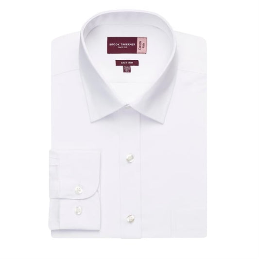 Brook Taverner Mens Long Sleeve White Rapino Shirt p_ba084