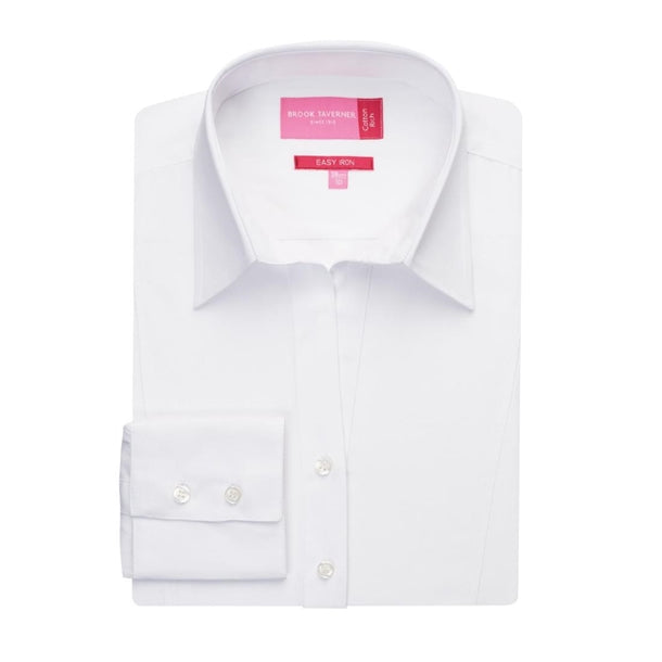 Brook Taverner Ladies Long Sleeve White Palena Shirt p_ba085