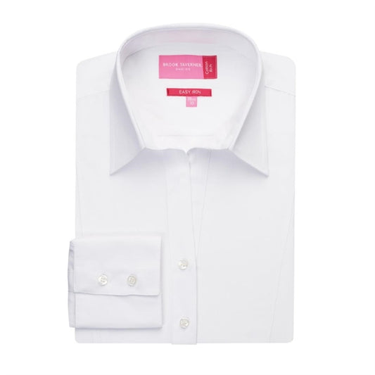 Brook Taverner Ladies Long Sleeve White Palena Shirt p_ba085
