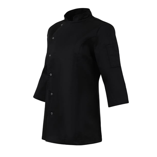 Whites Womens Fitted Chef Jacket Black p_ba110
