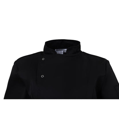 Whites Womens Fitted Chef Jacket Black p_ba110