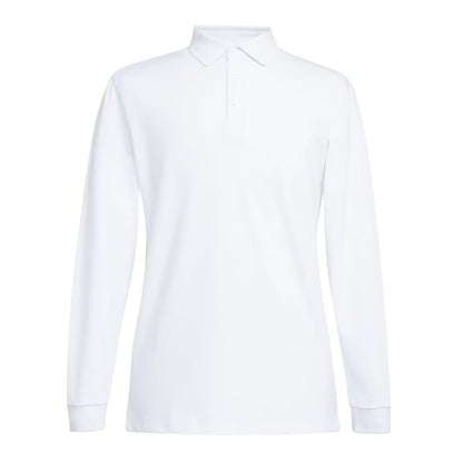 Brook Taverner Frederick Men's White Long Sleeve Polo p_ba140