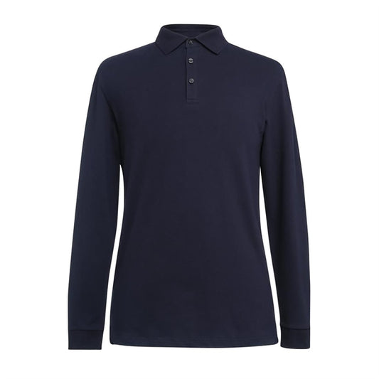 Brook Taverner Frederick Men's Navy Long Sleeve Polo p_ba142