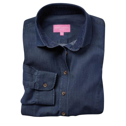 Brook Taverner Womens Banff Long Sleeve Chambray Shirt p_ba144