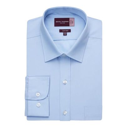 Brook Taverner Mens Long Sleeve Blue Rapino Shirt p_ba146